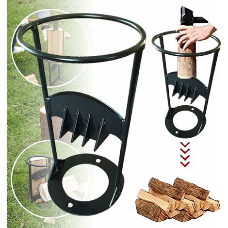 Fendeur de bûches à inertie - Fendeur de bois de chauffage durable - Outil manuel de fendage de bois en fonte - Fendeur de bois manuel à cône léger Old Man,petit