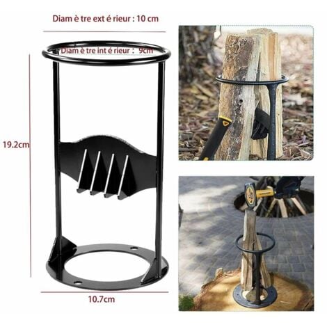 Fendeur de bûches Fendeur de Bois Robuste Fendeur de protocole Manuel en Fonte Diviseur de Bois Fendeur d'allumage de Bois de Chauffage Léger pour la Maison Camping à l'extérieur Small Ternel,19.2cm10