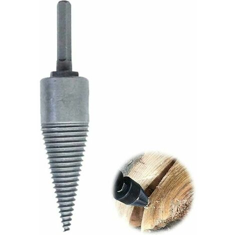 Fendeuse à Bois Hexagonale Trépan vis Fendeuse Bches Robuste Trépan Torsion Bois Chauffage à Haute Vitesse Vis Fendage Briseur Bois Outil Travail du Bois Pour perceuse électrique/perceuse manuelle
