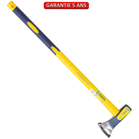 Hache Merlin 2,5 kg manche composite incassable – Fend bûches bois dur – Fabrication française – Outil professionnel – Outils Perrin