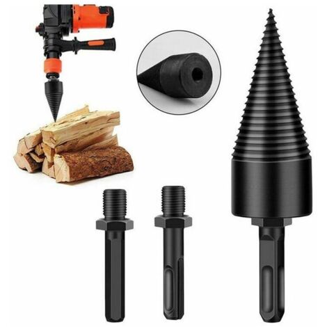 Fendeuse de Buches, Foret Conique, Foret à Bois pour Fendre du Bois 42mm, Durable Outil De Broyage De Bois De Cne De Vis De Fendage