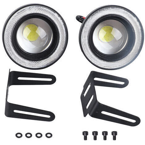 fendinebbia per auto da 3,5 pollici con anello LED Halo da 30W 1200LM da 6000k a 7000K, luce diurna DRL con apertura COB.