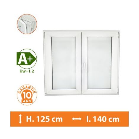 Fenêtre 2 Vantaux Blanc - H.125 x l.140 cm