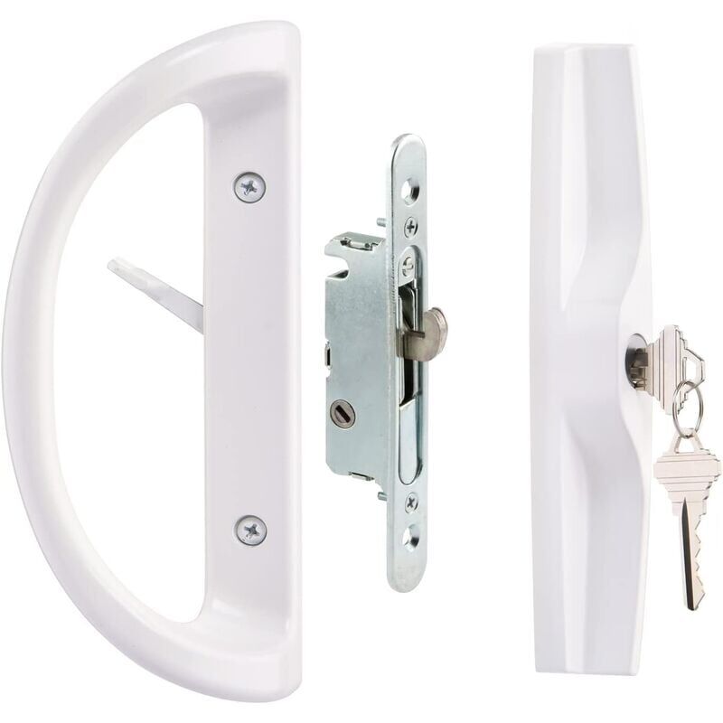 Fenêtre coulissante en aluminium avec serrure à poignée coulissante Trimec