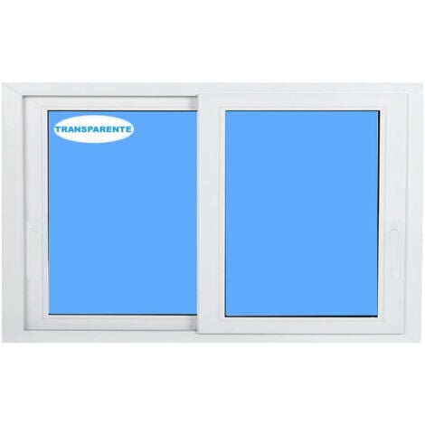 Fenêtre coulissante Pvc 800x500 Blanc Verre Transparent