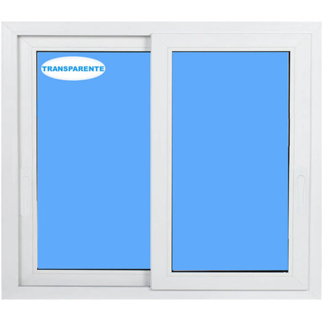 Fenêtre coulissante Pvc 800x800 Blanc Verre Transparent