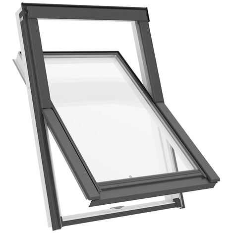 Fenêtre de toit C2A 55 x 78cm Solstro AAY B910, en bois avec finition peinture blanche