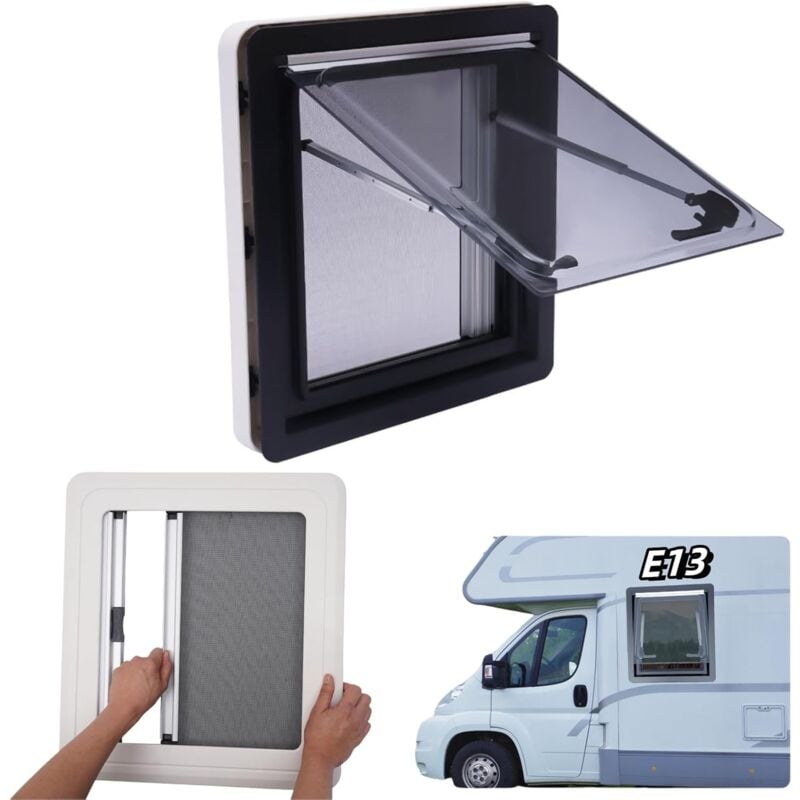 Gojoy - Fenêtre latérale, Fenêtre coulissante pour camping-car, caravane, caravane, camionnette, camping-car (450 x 500 mm)