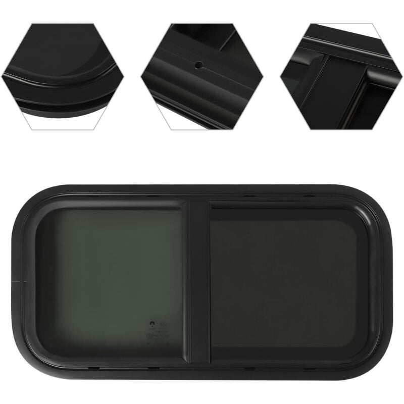 Gojoy - Fenêtre latérale pour caravane et camping-car, fenêtre latérale - Protection contre les insectes - Fenêtre coulissante - Fermeture éclair