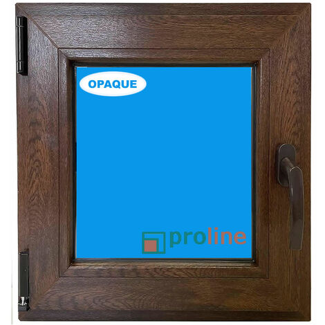 Fenêtre PVC H600 mm X L500 mm Noyer Oscillo-battante Tirant Gauche Verre Dépoli