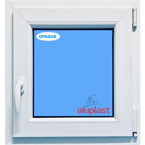 Fenêtre PVC H700 mm X L600 mm Blanc, Oscillo-battante Tirant Droit Verre Dépoli