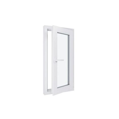 Fenêtre PVC - Triple vitrage - Tirant Droite - Blanc - LxH : 500 mm x 1000 mm