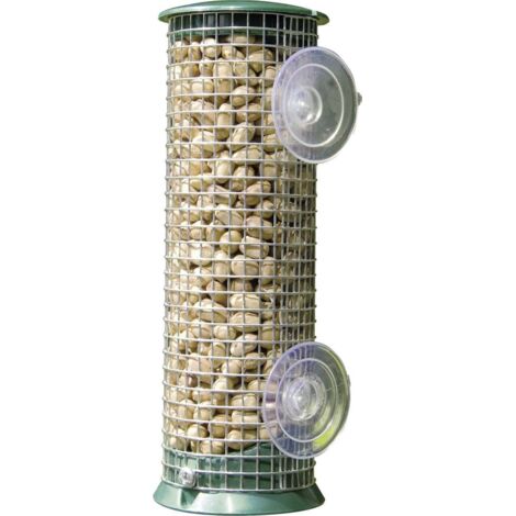 Fenster Erdnusssäule Discovery grün Ø 7, Höhe 21 cm Vogelfutterspender