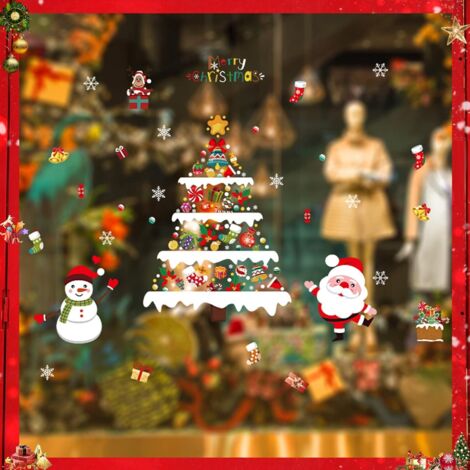 Fensteraufkleber, Weihnachtsfenster, Aufkleber für Weihnachtsdekorationen
