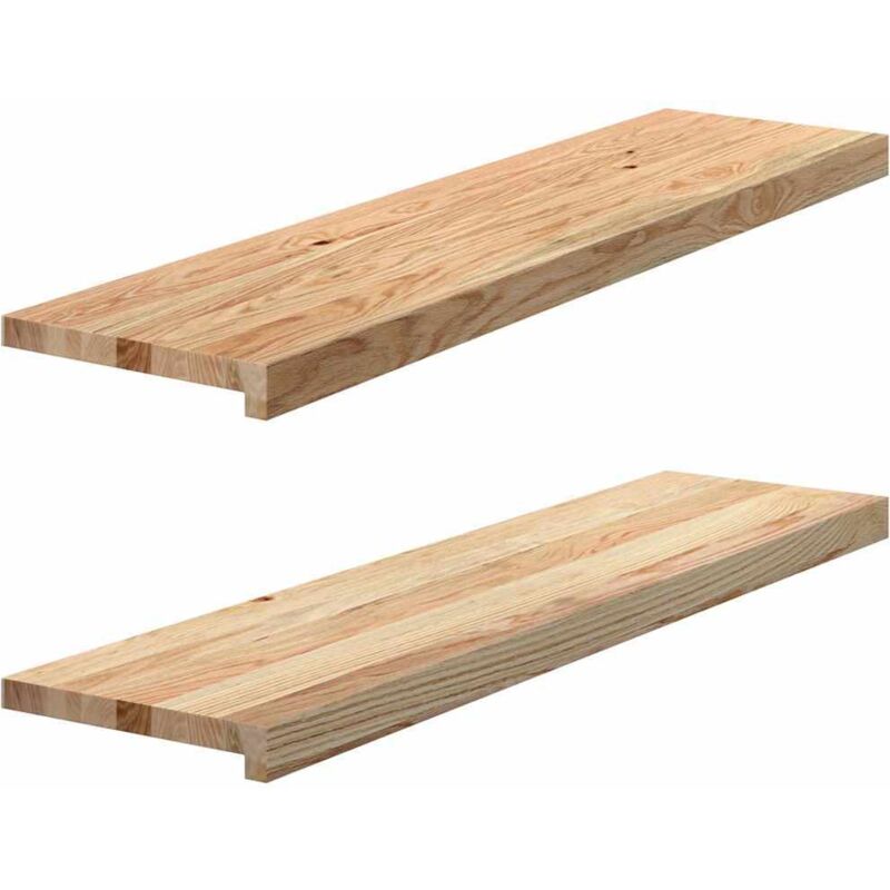 Vidaxl - Fensterbänke 2 Stk. Unbehandelt 100x30x2 Cm Massivholz Eiche 836422