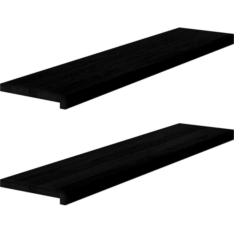 Vidaxl - Fensterbänke 2 Stk. Dunkelbraun 110x25x2 Cm Massivholz Eiche