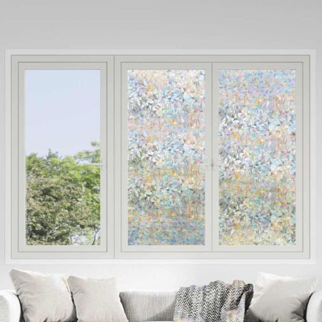 Fensterfolie Sichtschutzfolie Milchglasfolie 3 Stk. 3D Regenbogen-Muster vidaXL