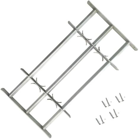 Fenstergitter mit Schrauben Ausziehbar Einbruchschutz Sicherheitsgitter Schutzgitter Gitter Verzinkter Stahl mehrere Auswahl