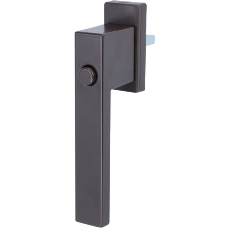 Fenstergriff Fensterolive Rasterolive Kindersicherung Druckknopf Fensterbeschlag Braun RAL8019