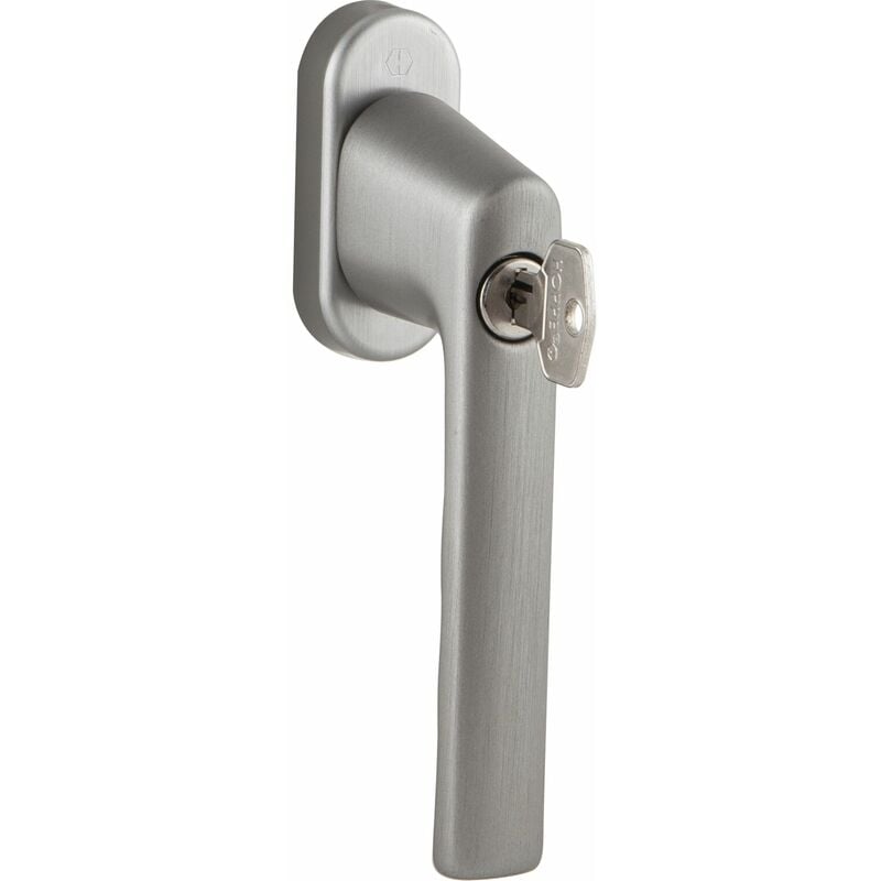 Hoppe - Fenstergriff hamburg - Sperrzylinder, Aluminium edelstahlfarbig matt