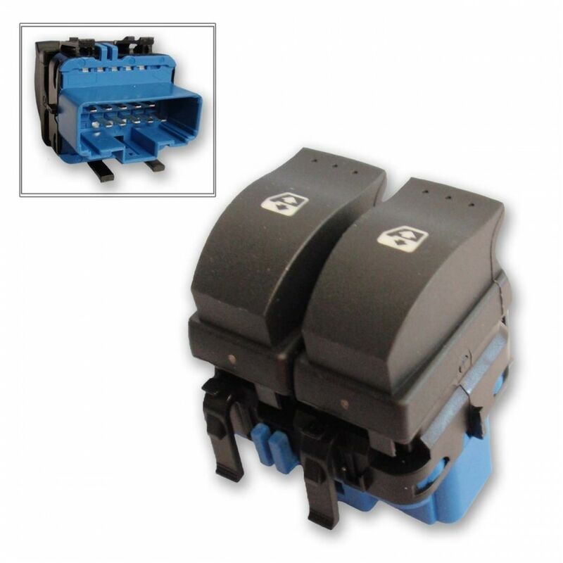 Image of Fensterheber-Taste Renault Megane 2 Scenic 2 Clio 2 Laguna 2 Trafic 2 (Blau)