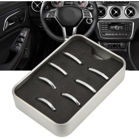 Fensterheberknopfrahmen aus silberverchromtem ABS (7-teilig) für Mercedes-Benz ABCE, CLA, GLA, GLK und ML