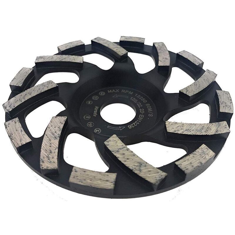 Image of Professionelle Diamantschleifscheibe für abrasives Schleifen, 125 x 22,2 mm Diamantschleifscheibe