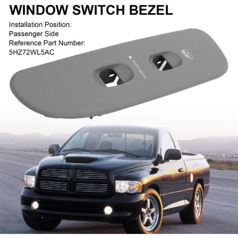 Fensterheberschalterabdeckung 5HZ72WL5AC Beifahrerseite – Graue ABS-Türblende