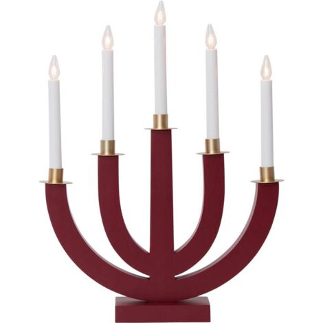 Fensterleuchter "Eli", 5-flammig, dark red