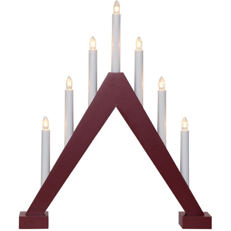 Fensterleuchter "Trill", 7-flammig, rot