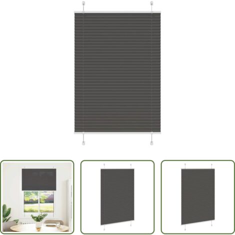 Fensterrollos -  Plissee Schwarz 90x150 cm Stoffbreite 89,4 cm Polyester