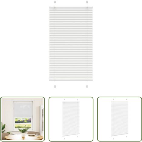Fensterrollos -  Plissee Weiß 75x100 cm Stoffbreite 74,4 cm Polyester