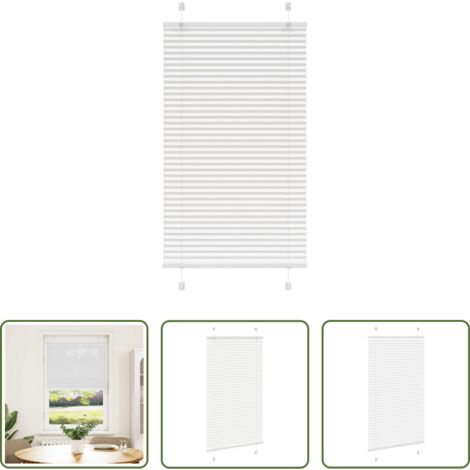 Fensterrollos -  Plissee Weiß 80x150 cm Stoffbreite 79,4 cm Polyester
