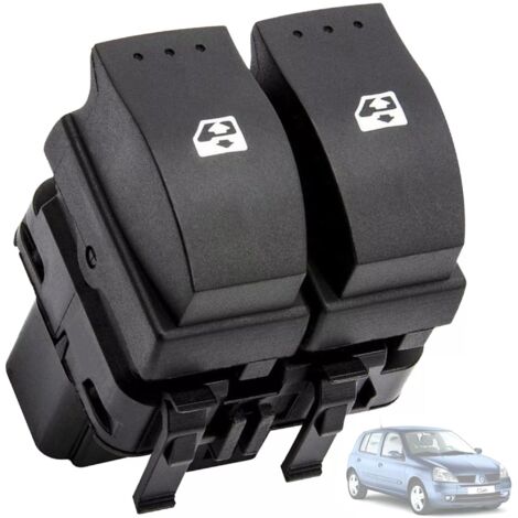Fensterscheibenheberschalter kompatibel mit Renault Clio 2, Espace 4, Laguna 2, Trafic, Opel Vivaro - 8200060045 - Steuerung des Fensterscheibenhebers - Fensterscheibenhebertaster