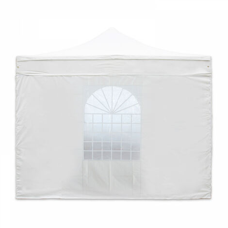Fensterwand für Klappzelt PRO 40MM, 4,5 m, weiß, Weiss - Weiss