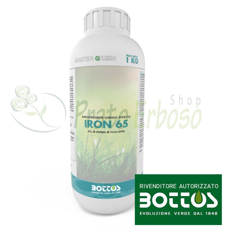 Bottos - Fer 65 - 1 kg d'engrais liquide pour la pelouse