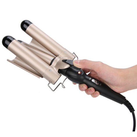 Fer à boucler 3 en 1 réglable, lisseur et cranteur pour cheveux, 32mm, voltage universel 110V-240V