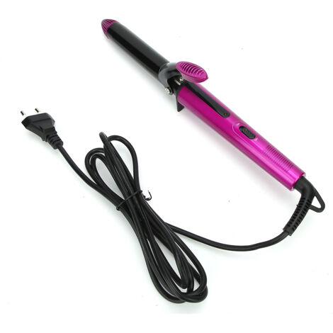 Fer à boucler électrique céramique MARSKE, usage sec et humide, lisseur et boucleur, prise EU 110-240V, couleur rouge rose