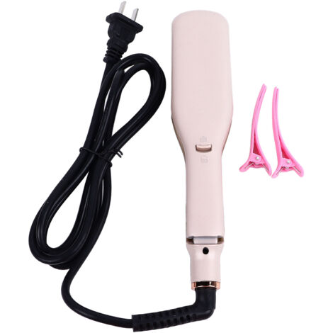 Fer à boucler plat 45W rose à ions négatifs pour cheveux crêpés et ondulés, outil de coiffure volumateur, prise US 110‑220V