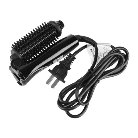 Fer à friser céramique tourmaline avec brosse à cheveux anionique pliable, outil de coiffure