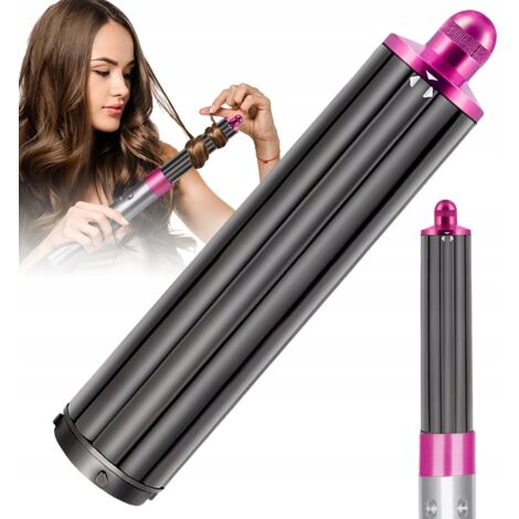 Fer à friser long pour Airwrap HS01 et HS05, permanente, 18 x 4 cm, rose et rouge.