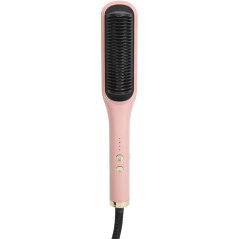 Fer à lisser 2 en 1 avec peigne, ions négatifs, chauffe rapide, pour usage salon et maison, voltage 110-240V, prise européenne incluse