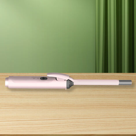 Fer à lisser céramique tourmaline 13mm - Chauffage rapide, deux réglages de température - Rose