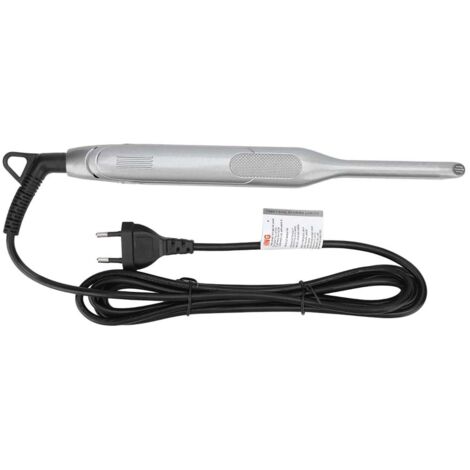 Fer à lisser électrique portable unisexe avec température réglable, lisseur et boucleur, 100-240V prise européenne.