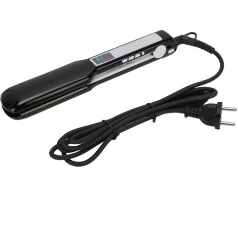Fer à lisser et boucler électrique avec affichage LCD et température ajustable, prise EU 110‑240V pour coiffure