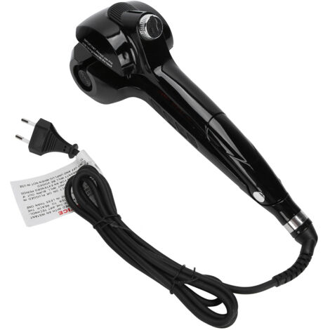 Fer à lisser et boucleur automatique à vapeur avec affichage LED, double usage, prise EU 110-240V, noir