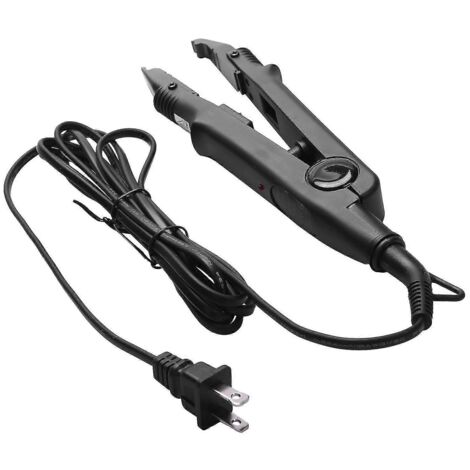 Fer à lisser pour extensions de cheveux, outil de fixation à la kératine, connecteur chauffant, machine à température, connecteur chauffant noir en U