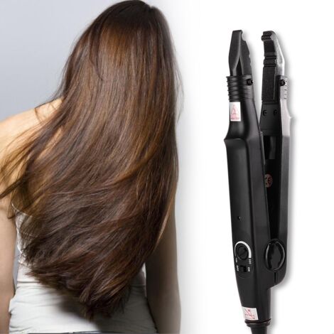 Fer à lisser professionnel pour extensions capillaires, kit de coiffure et lissage pour salon à domicile avec prise européenne