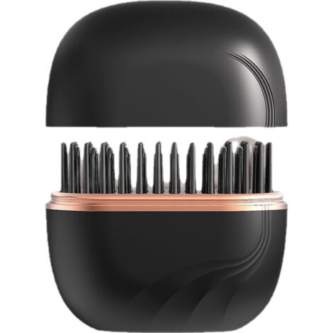 Fer à Lisser Sans Fil Diamètre 31mm Mini Alliage Métallique 3 Niveaux Température Soin Cheveux Noir Rose Coffret Cadeau