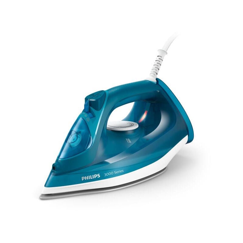 Philips - Fer a Repasser DST3040/70, 2400W, Pressing 200 g/min, Débit vapeur 40 g/min, Anticalcaire, Semelle céramique